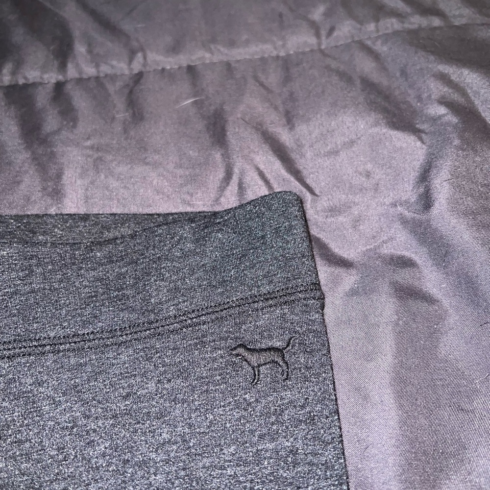 VS Pink Gray Cotton Blend Leggings Sz L